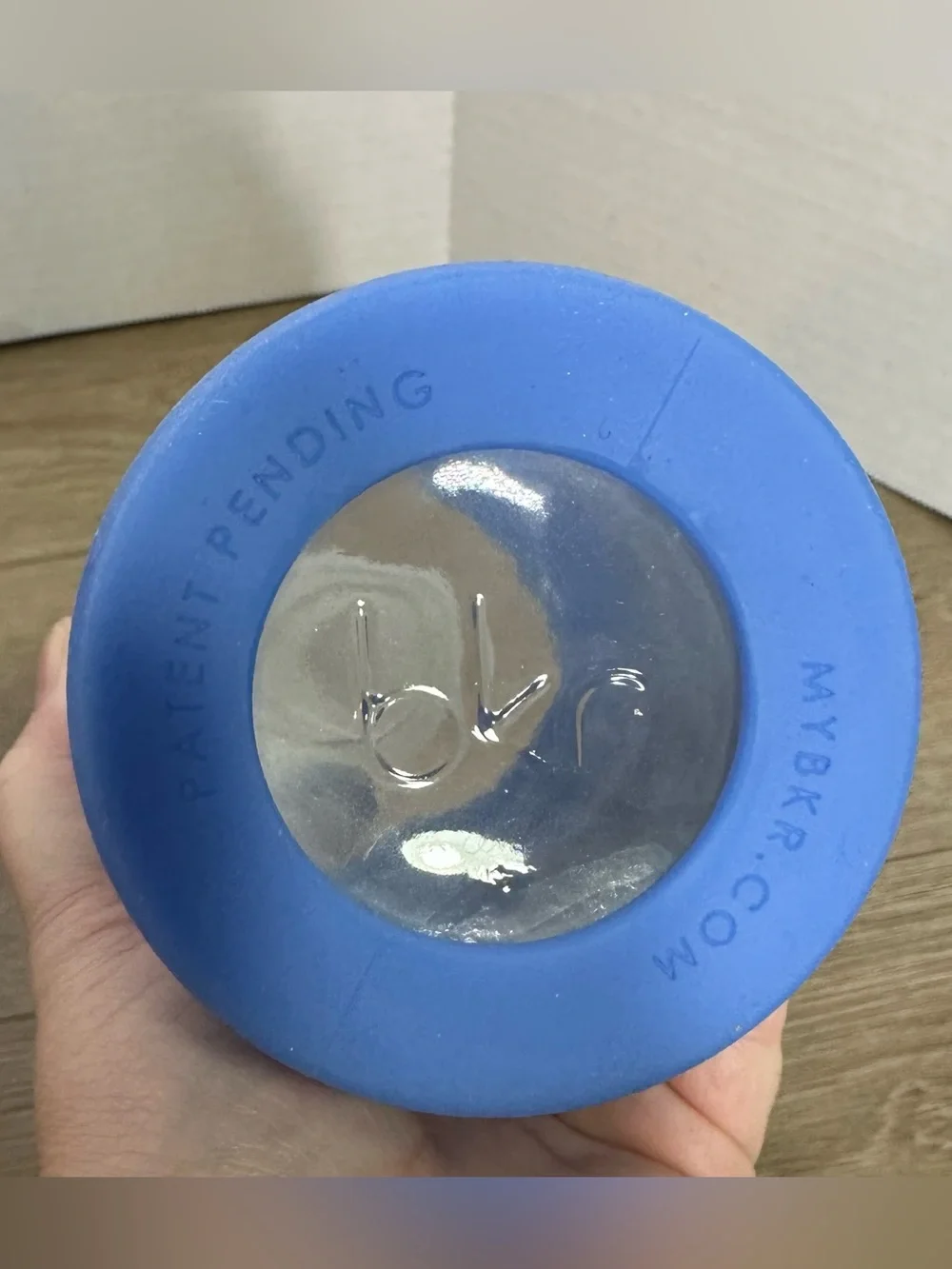 BKR Romeo Little Bottle The Original Glass Water Bottle 500ml Blue NWT